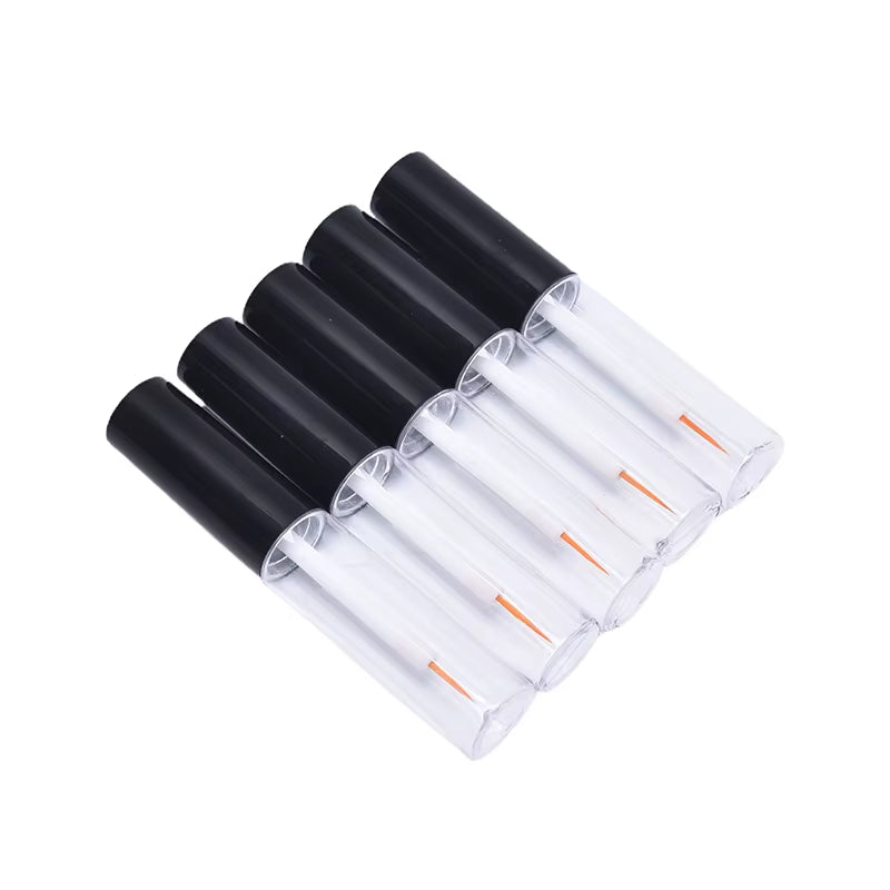 1PC 8Ml Plastic Eyelash Growth Liquid Dispenser Bottle Fine Yellow Hair Transparent Bottle Makeup Container Tube