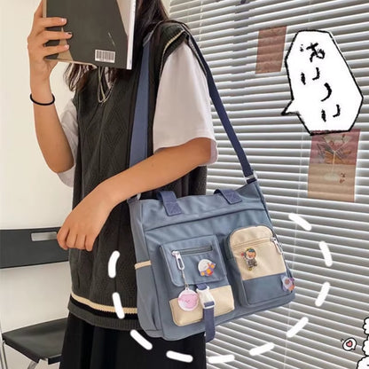 Waterproof Canvas Women Handbags Shoulder Bag Nylon Ladies Messenger Bag Oxford Crossbody Bags Tote Book Bags for Girls Satchels
