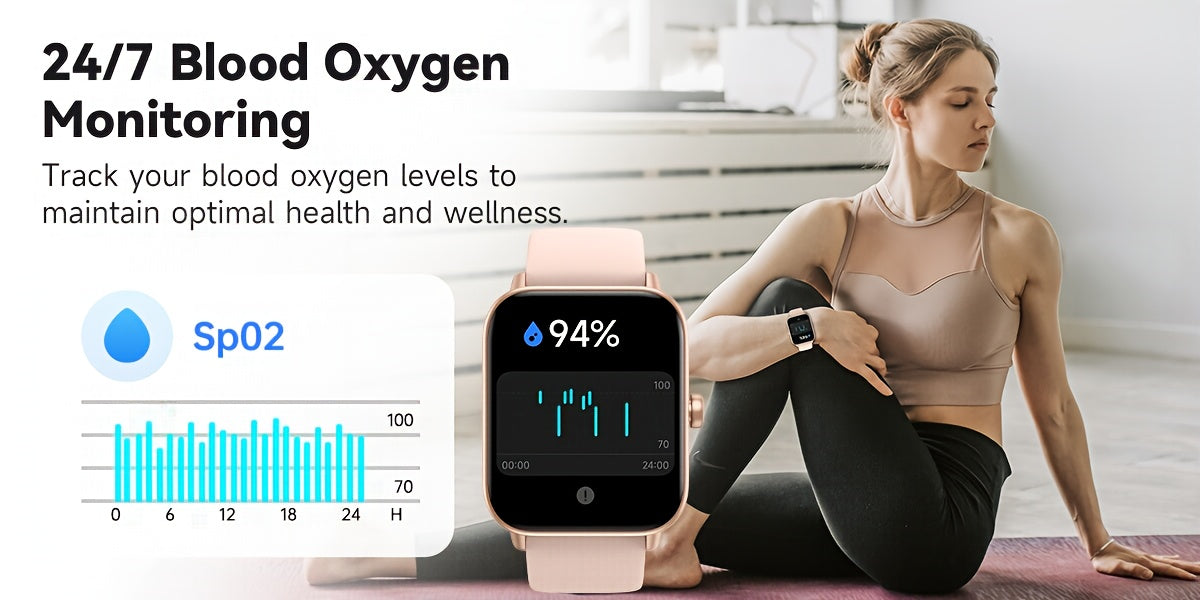 1pc FAWEIO 1.8 Inch Smart Watch for Women & Men with 100+ Sport Modes, Answer/Make Calls, Fitness Activity Tracker, Pedometer, for iPhone And Android, Perfect Gift for Family And Friends, Suitable for Christmas Gifts Beauty World Shop