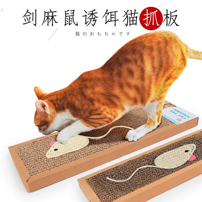 Cat Scratching Board Protect Furniture Grinding Claw Toys Oval Corrugated Paper Wear-Resistant Cat Nest Cat Accessories