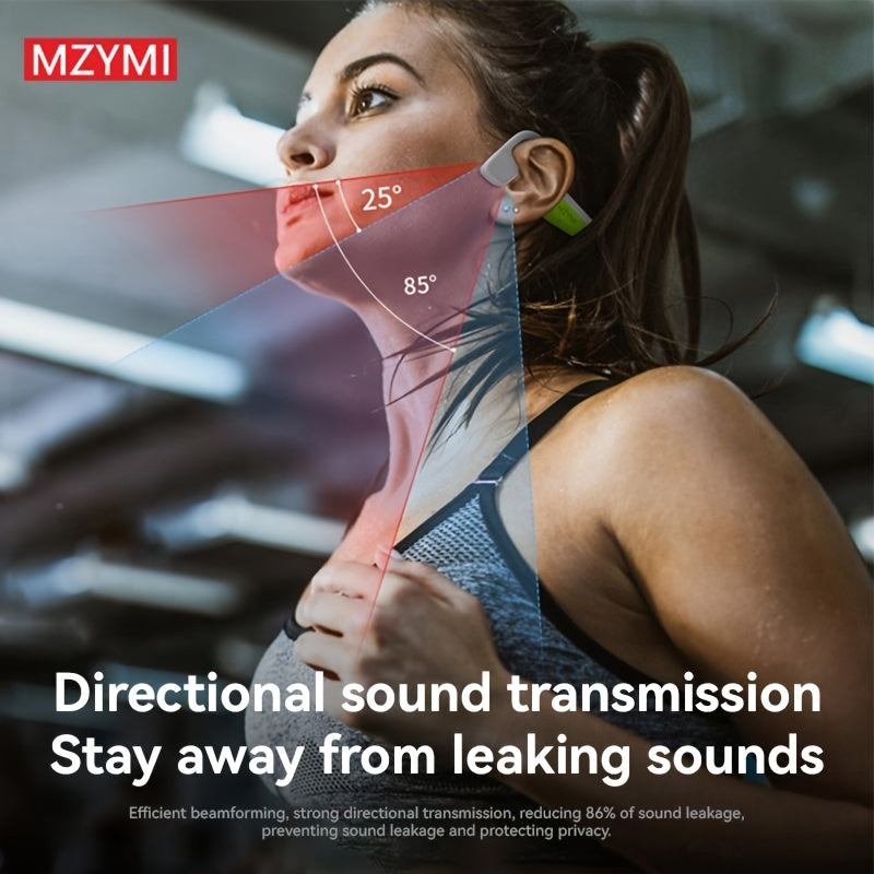 Bone Conduction Headphones 15H Playtime, Bone Conduction Earbuds, Open Ear Headphones Wireless Earbuds Sport Headphones with Mic Headset for Running, Cycling