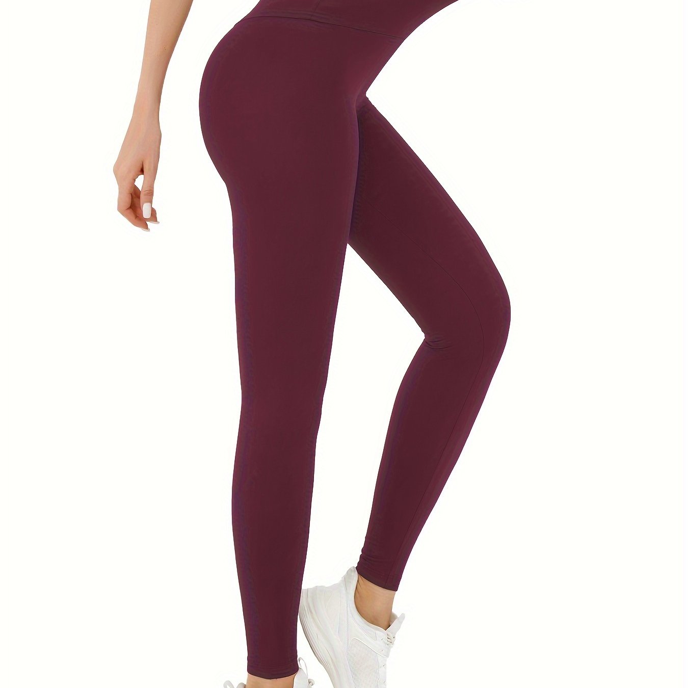 Super Soft High-Waisted Women's Stretch Yoga Leggings, Tummy Control, Non-See-Through, Breathable Active Running Tights, Sport Style - Multiple Colors Available