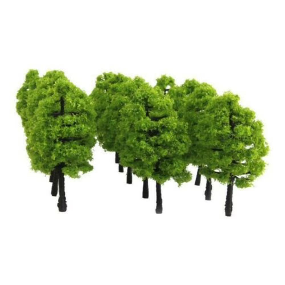 20Pcs Model Trees Train Railroad Diorama Wargame Park Scenery Hight 3.5Cm Miniature Sandtable Model Scenery DIY for Home Decor