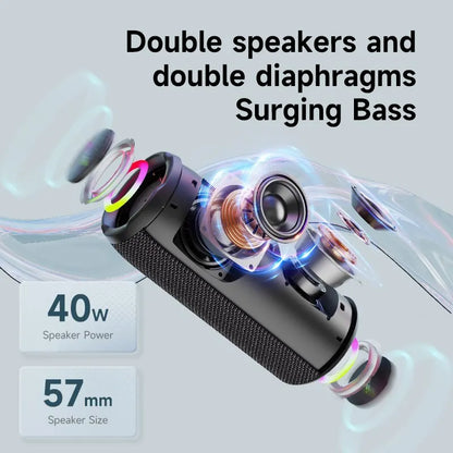 '-S49PRO Portable Bluetooth Speaker 20W IPX6 Waterproof Powerful Sound Box Bass Boost Dual Pairing True Wireless Speaker