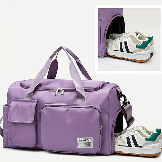 [Large Travel Gym Bag] Durable Nylon Large Capacity Travel Gym Bag with Shoe Compartment & Dry-Wet Separation | Sports Duffel for Women/Men, Casual Commute, Sports, Student Essentials, Sports Equipment Carrier | Modern Luggag Beauty Fashion