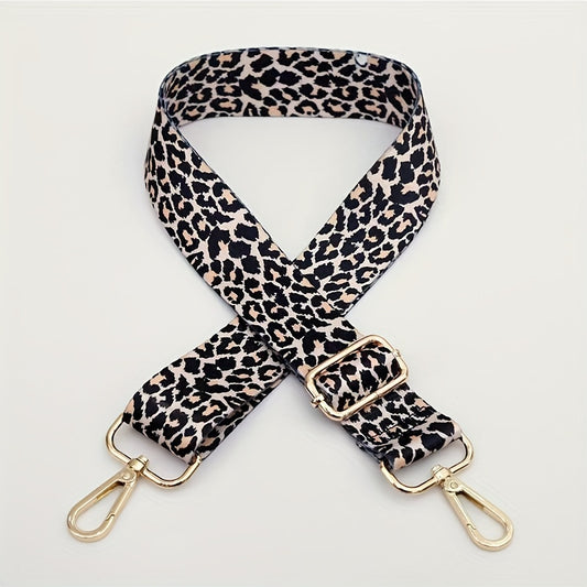 1.5in Wide Leopard Print Bag Strap - Adjustable Replacement Belt with Retro Style for Crossbody Shoulder Bag, Handbag, and Purse - Durable, Comfortable, and Easy to Use Accessory Beauty Fashion