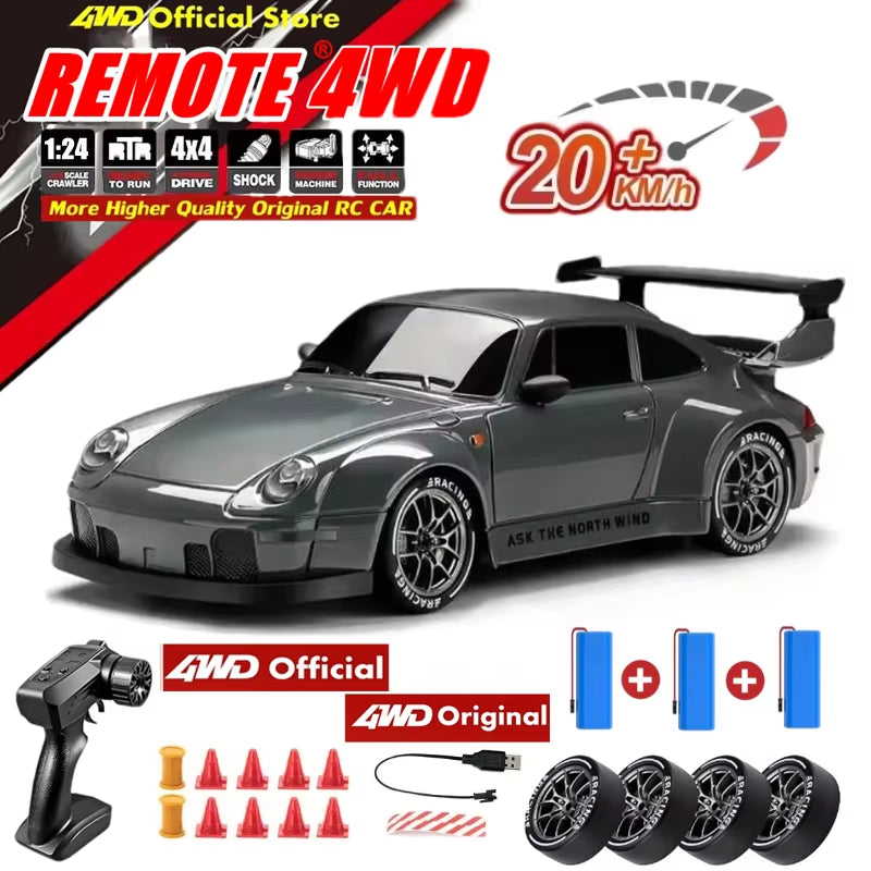 New  Remote Control Drift Car Full Size 1:24 Mini Remote Control Racing Car Model 2.4G Radio High Speed RC Car Boy Toy Gift