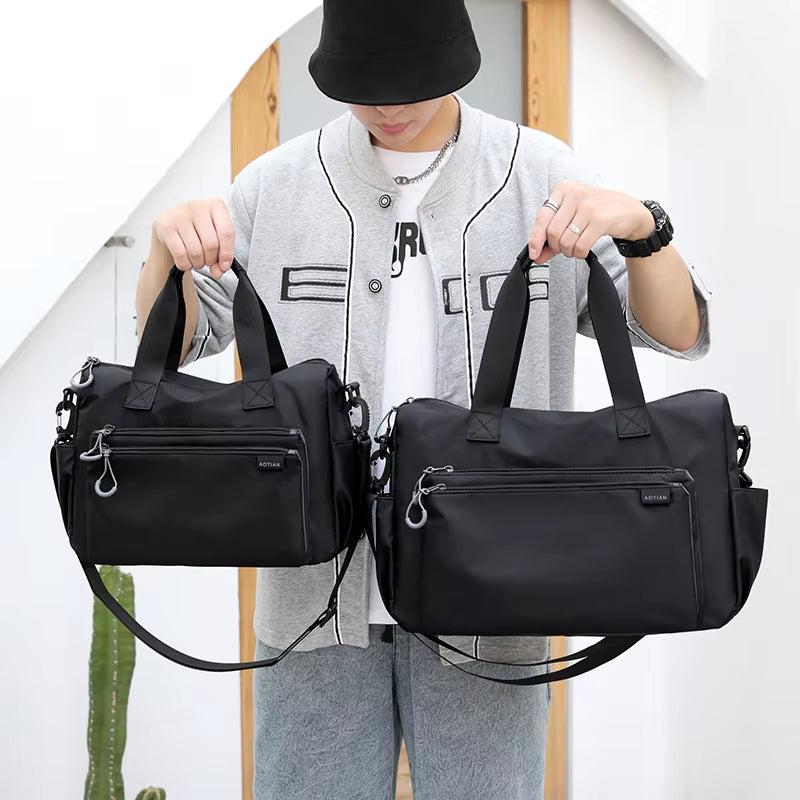 New Men'S Shoulder Bag High Quality Boys Crossbody Bag Man Messenger Bag Nylon Male Business Bolsas, Large and Small