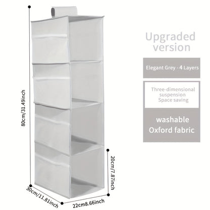 Foldable Wardrobe Storage Organizer with Telescoping Handle – Multi-Layer Hangable Bag with Spinner Wheels for Efficient Space Beauty Fashion