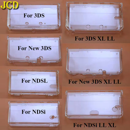 Clear Crystal Protective Cover Case Shell Housing for 3DS 3DSLL 3DSXL New 3DS XL LL NDSL Ndsi LL XL for GBA SP Game Console
