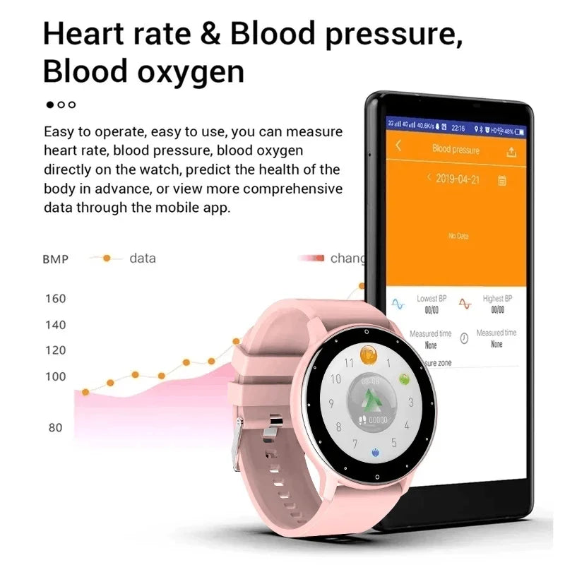 Women Smart Band Watch Real-Time Weather Forecast Activity Tracker Watches Heart Rate Monitor Sports Ladies Smart Watch Men