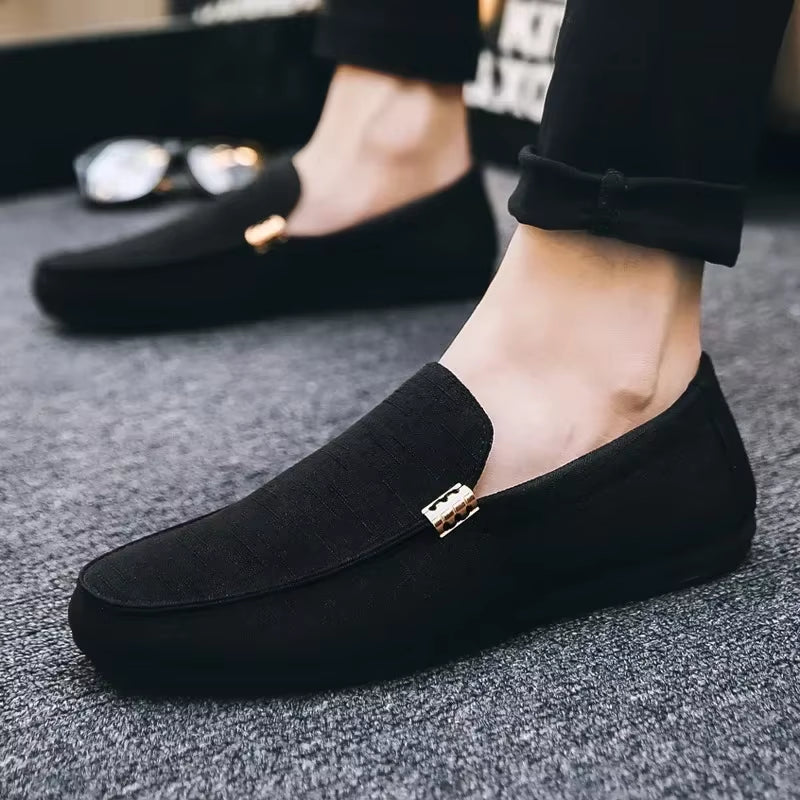 Shoes Men Casual Comfort Men Shoes Denim Male Shoes Adult Footwear 2024 New Loafers Canvas Sneakers Driving
