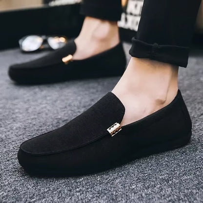 Shoes Men Casual Comfort Men Shoes Denim Male Shoes Adult Footwear 2024 New Loafers Canvas Sneakers Driving