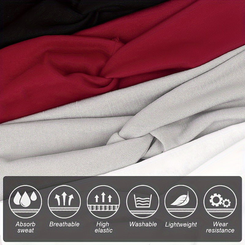 [Elastic Hair Band] 1pc Elastic Sweat Absorbent Hair Band for Yoga Gym Sport