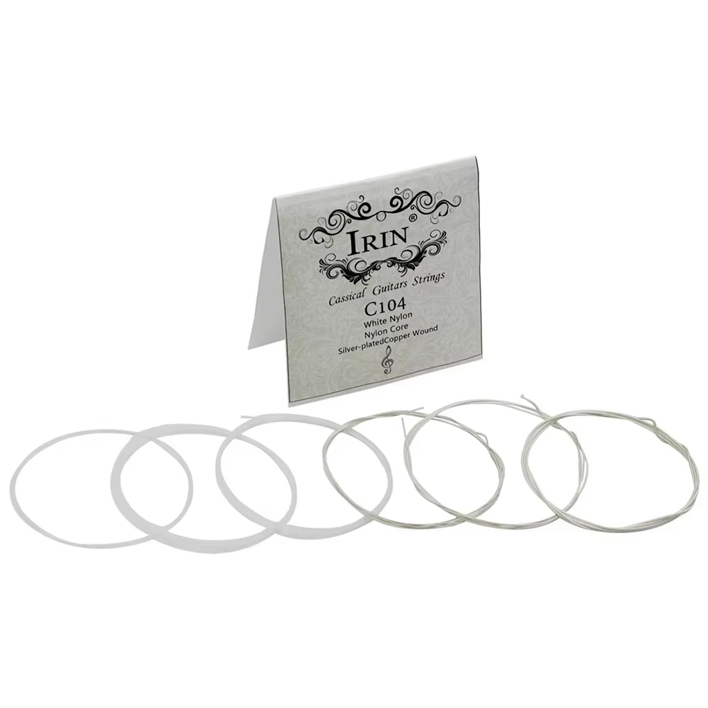 6 Pcs Nylon Classical Guitar Strings Set - Black Clear Silver Plated Copper Wound - Guitarra Strings - Guitar Accessories