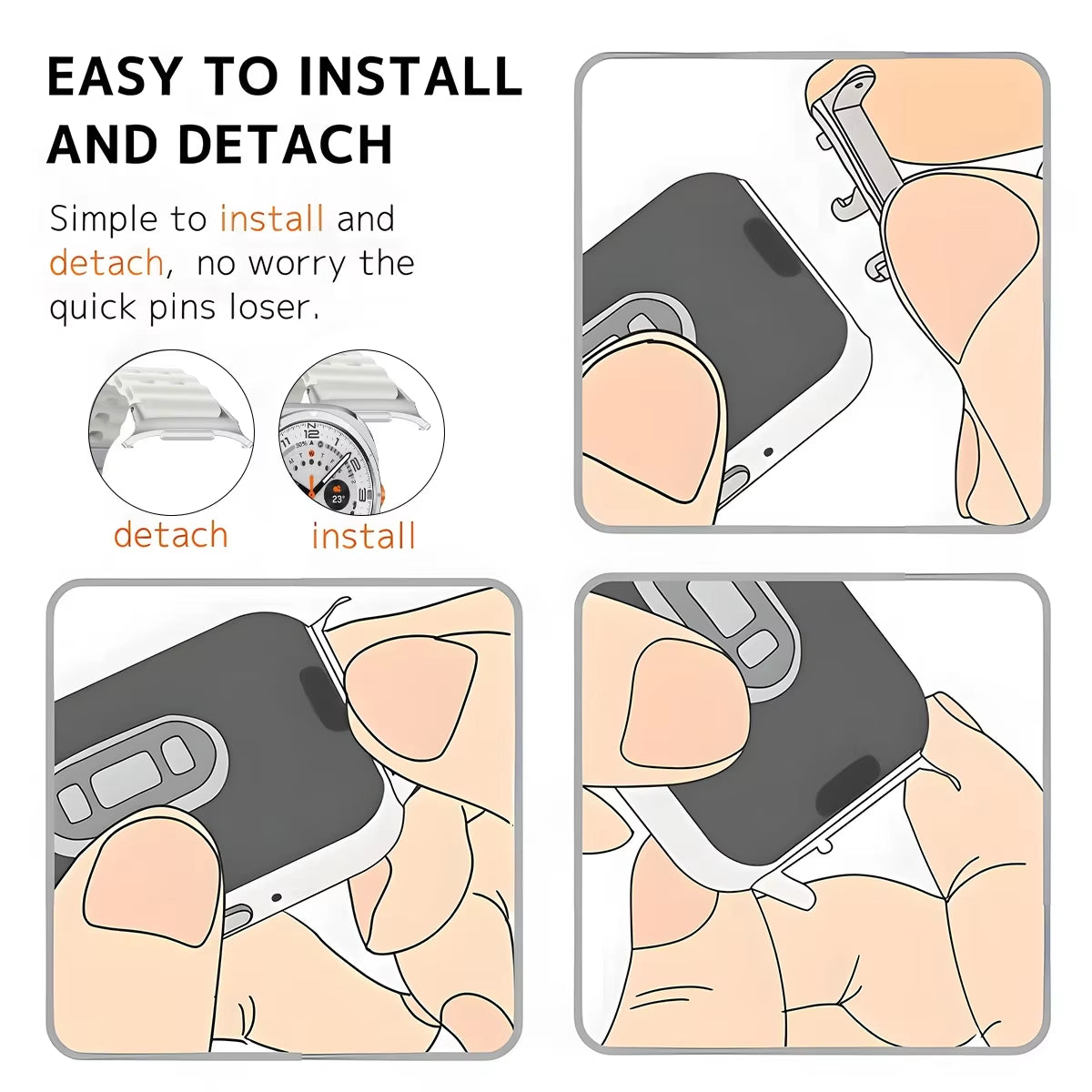 1 Pair Adapter for Samsung Galaxy Watch 7Ultra 47Mm Metal Connector for Samsung Watch Ultra 2025 20Mm 22 24Mm Watch Accessories