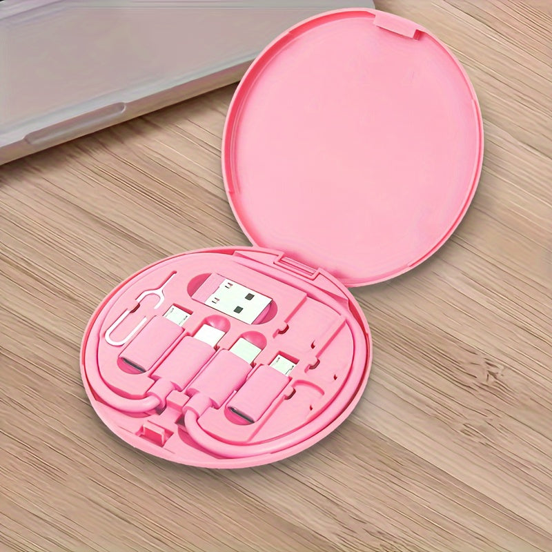 Multi USB Charging Adapter Cable Kit, USB C Conversion Set USB A & Type C to Male Micro/Type C, Data Transfer, Card Storage, Tray Eject Pin, Phone Holder Beauty Fashion
