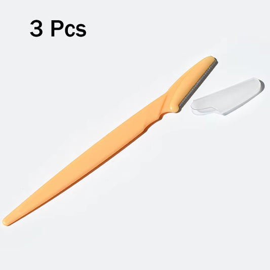3Pcs Women'S Razors Makeup Facial Eyebrow Lip Razor Hair Remover Sharp Stainless Steel Cutting Knife Safety Razor