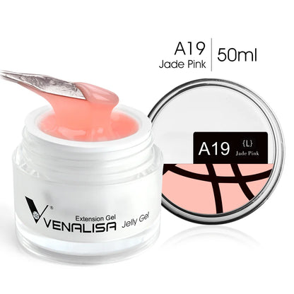 50Ml TPO FREE Rose Pink Jelly Gel Extension Nail Salon Professiona Used Self Leveling Transparent Gel Nail Gel Polish