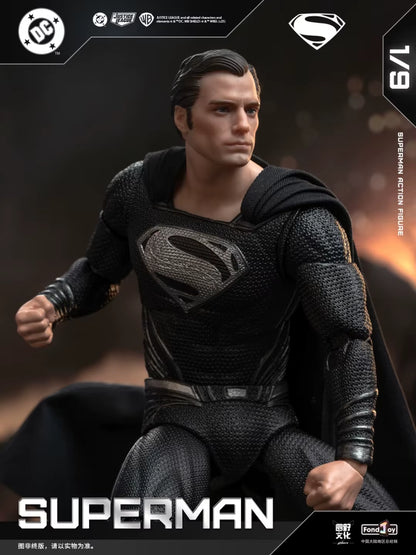 Hot 1/9 Fondjoy Black Superman 2.0 Action Figure DC Zack Snyder Justice League Anime Figurine Statue Custom Model Kid Toys Gifts
