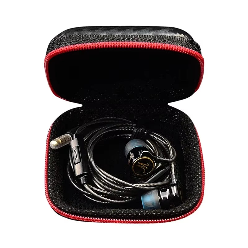 6-1Pcs Earphones Storage Bag Wired Headphones EVA Zipper Storage Box Portable Hold Storage Case Container for KZ BA10 AS10 ES4