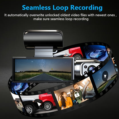 ZKCAMSPY Dual Front and Inside Car Dash Camera with, G-Sensor, Loop Recording, Night Vision, Motion Detection, Parking Monitoring - Dashboard and Cabin Viewing, Compatible with PC, Hardwiring Powered - for Taxi, Truck, SUV, S Beauty Fashion