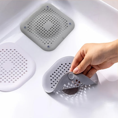 5pcs/3pcs/1pc Silicone Hair Filter | Bathtub and Shower Floor Drain Plug, Kitchen Deodorant Plug, Anti-Clogging Sink Filter Beauty Fashion