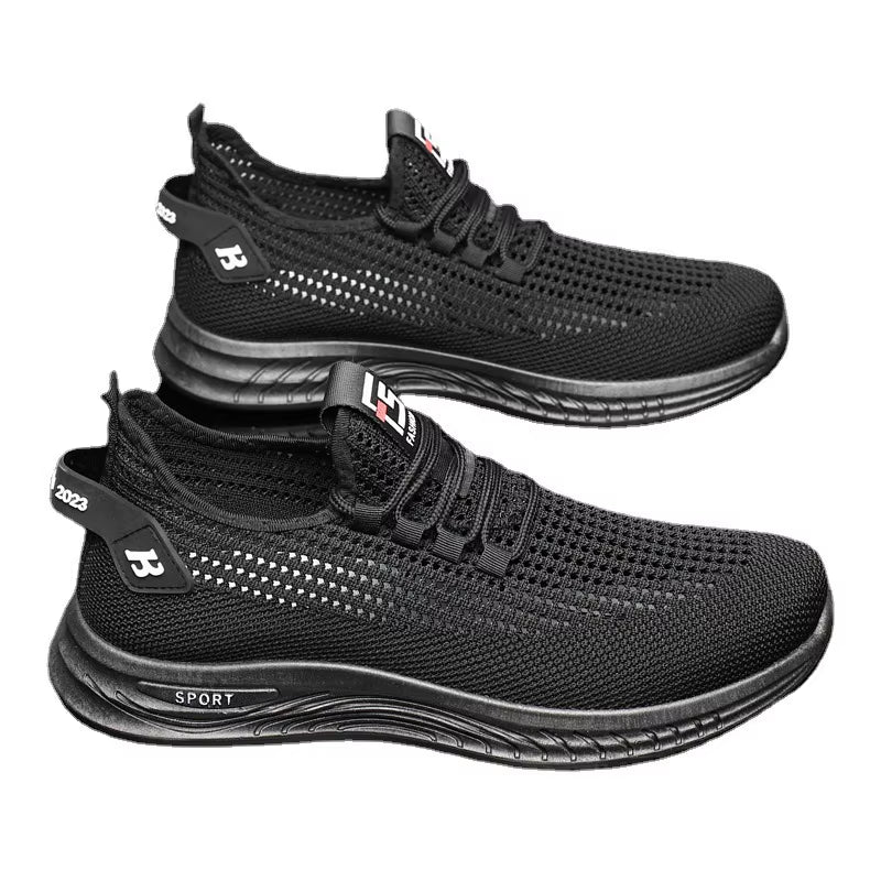 Oulylan Men'S Sneakers Classic Casual Shoes Breathable Mesh Running Sneakers without Laces Lightweight Men Shoes 2025 Summer New