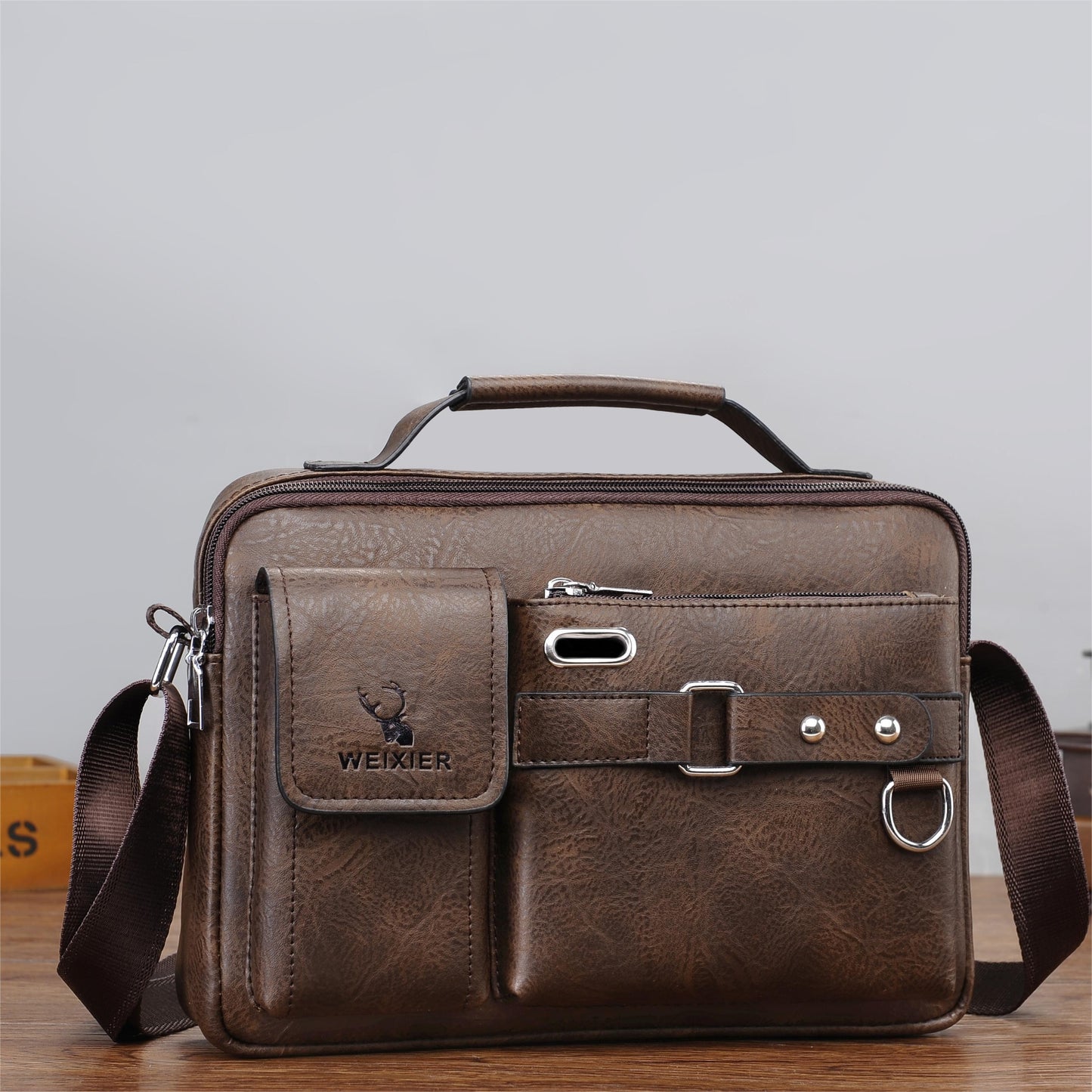 Vintage Crossbody Messenger Bag, Large Capacity Shoulder Bag, Casual Business Handbag & Satchel Purse Beauty Fashion