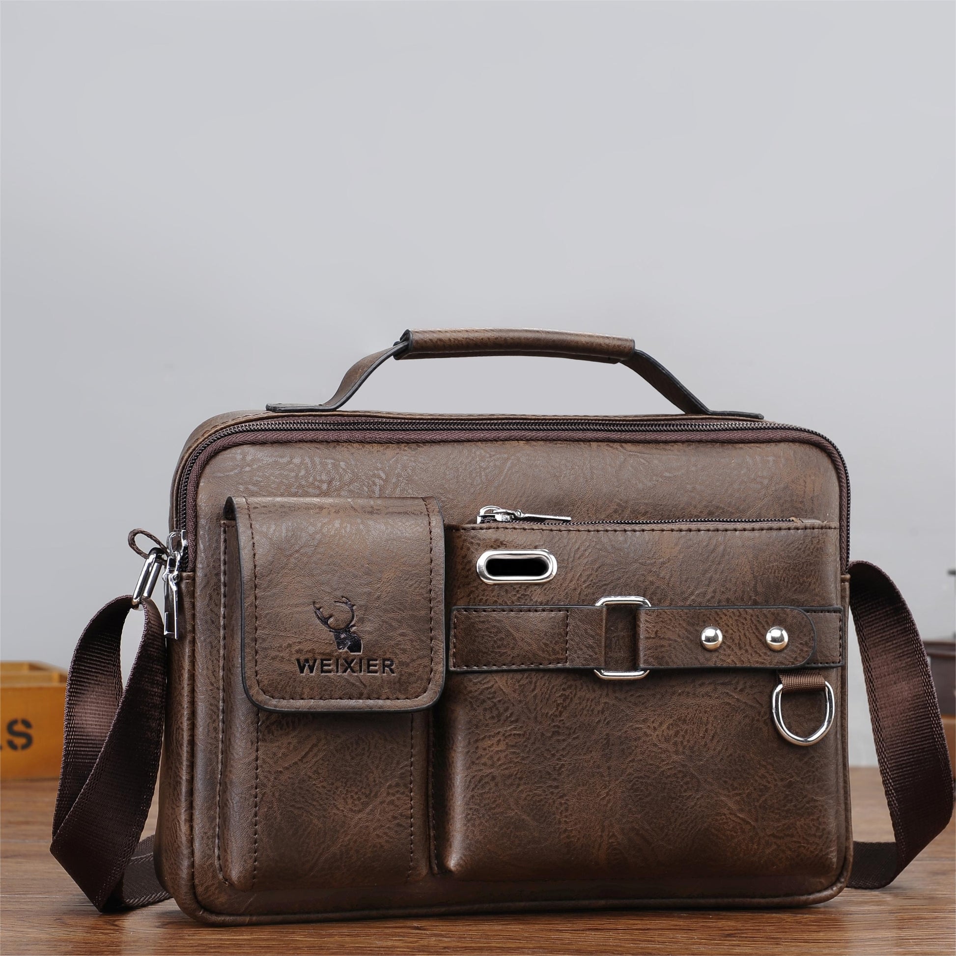 Vintage Crossbody Messenger Bag, Large Capacity Shoulder Bag, Casual Business Handbag & Satchel Purse Beauty Fashion