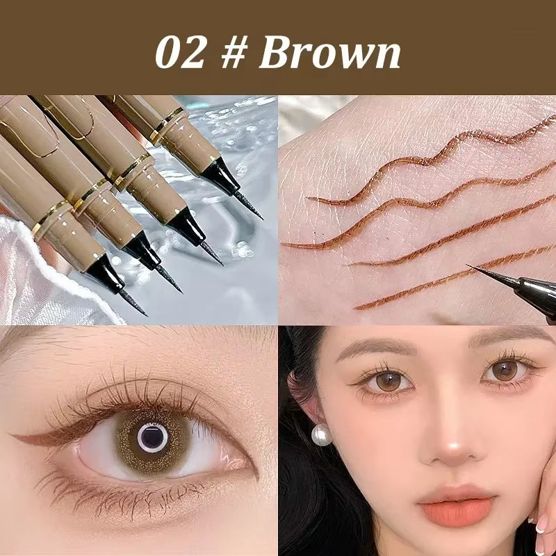 Ultra Thin Black Brown Lower Eyelash Eyeliner Pen Waterproof Lasting Smooth Lying Silkworm Eyes Liner Pencils Eye Makeup Tools