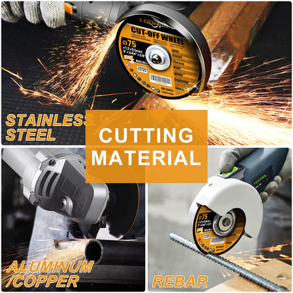 5-50PC 75Mm Resin Cutting Disc Grinding Metal Wheel Cut off Blade for Angle Grinder Metal & Stainless Cutting