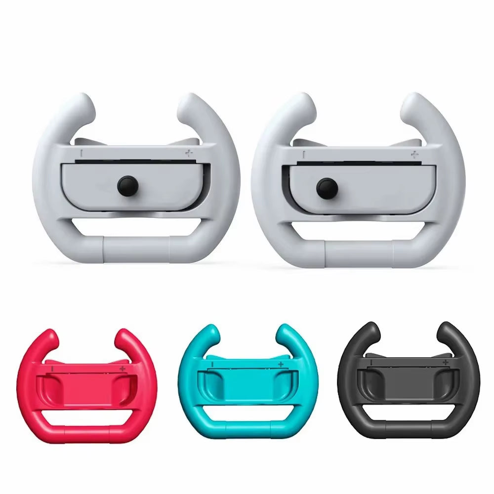 2 PCS Gaming Racing Steering Wheel Grip for Nintendo Switch OLED Joy Con Controller Grip Racing Wheels Gamepad Accessories