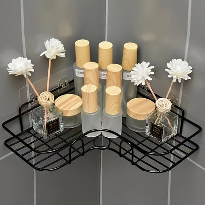 Corner Shower Rack - Rust-Resistant, Wall-Mounted Bathroom Storage Shelf, Ideal for Holding Shampoo, Toner, And Cosmetics. Beauty Fashion