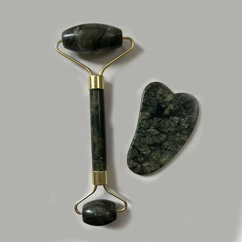 2PCS Gua Sha Facial Stone Roller for Face Stone Gowoman Gousha Tool Stone for the Face Roller Massager Gua Sha Visage LBHL07