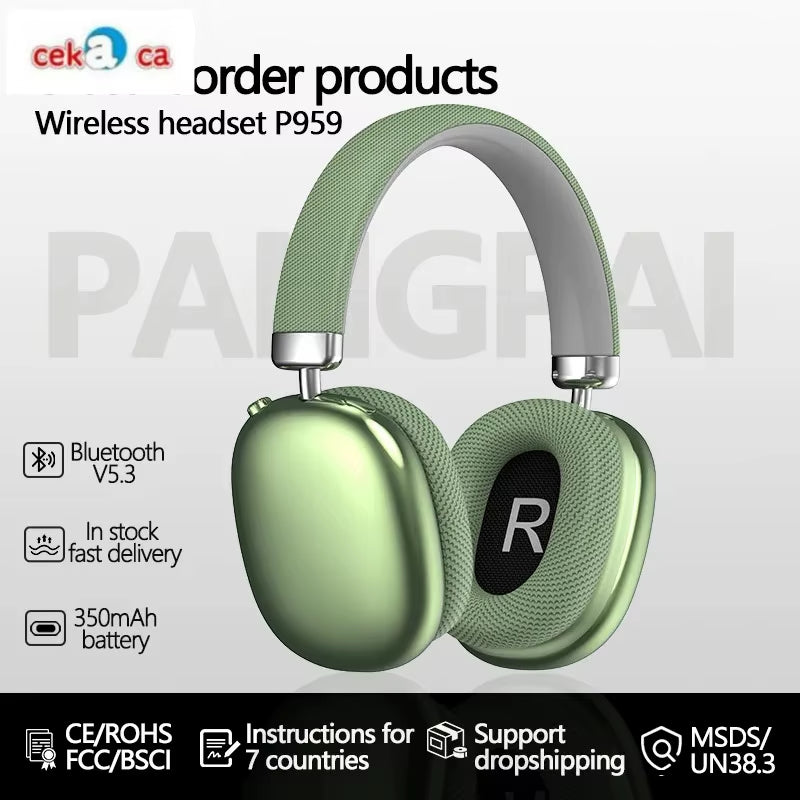 P959 Mounted Wireless Earphones Support Card Slot Compatible Phones 5.3 Earphone Accessories