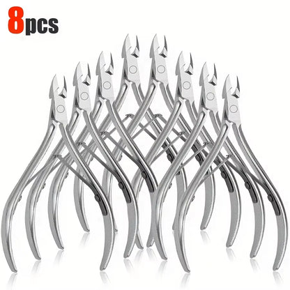 8/5/2/1Pc Stainless Steel Nail Clipper Scissors,Nail Care Kit, Dead Skin Remover Kit,Nail Exfoliator,Professional Dead Skin