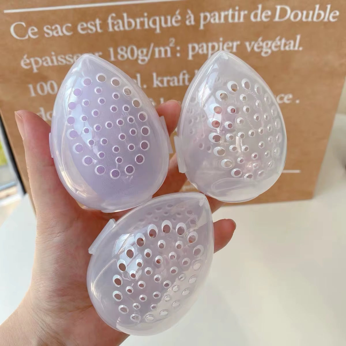 Makeup Sponge Case Beauty Blender Holder Puff Case Make up Accessories Cosmetics Holder Empty Cosmetic Transparent Puffs Box