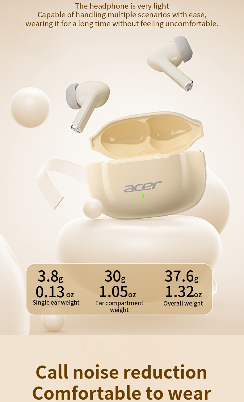 Acer OHR504 Mini Sport Wireless Earbuds - Wireless Stereo, In-Ear Noise-Canceling Headphones, Extended Battery Life, Universal Fit for Both Genders, Newest Version