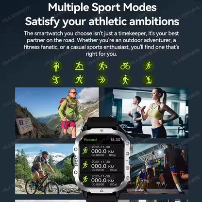 2025 New Smartwatch Men for Women Militray Outdoor GPS Track Sport Watches Heart Rate Sleep Waterproof Smart Watch IOS Android