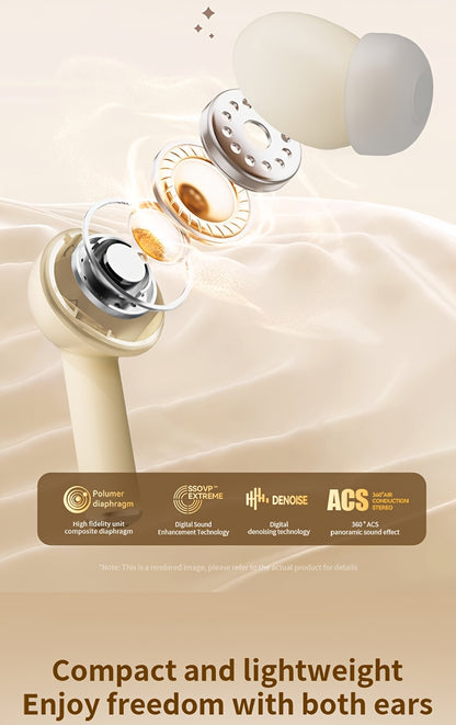 Acer OHR504 Mini Sport Wireless Earbuds - Wireless Stereo, In-Ear Noise-Canceling Headphones, Extended Battery Life, Universal Fit for Both Genders, Newest Version