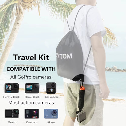 Floating Hand Grip Underwater Stick Monopod Pole for Gopro Hero 13 12 11 10 9 SJCAM SJ4000 Insta360 AKASO DJI Osmo Action Camera