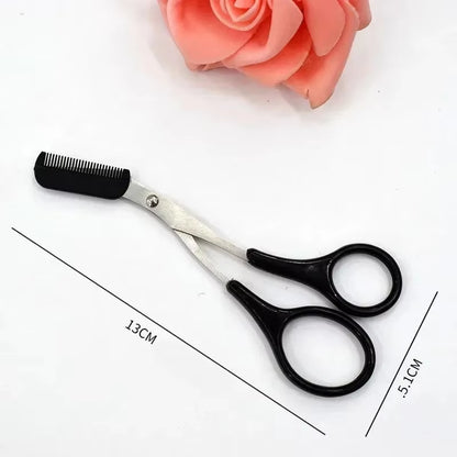 1/3PCS Eyebrow Trimmer Makeup Tools Stainless Steel Eyebrow Scissors with Comb Hair Removal Eyebrows Shaping Makeup Tools
