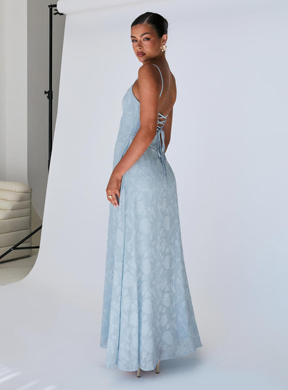 South Of France Maxi Dress Blue Princess Polly