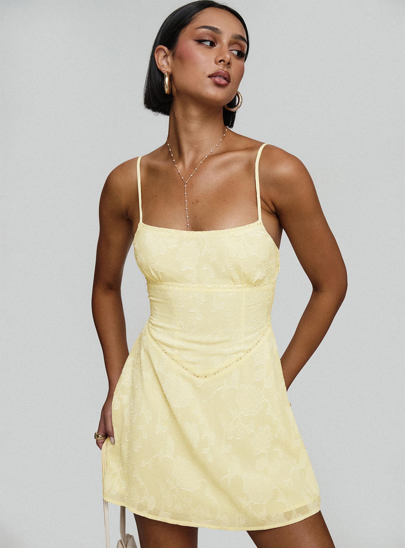 South Of France Mini Dress Yellow Princess Polly