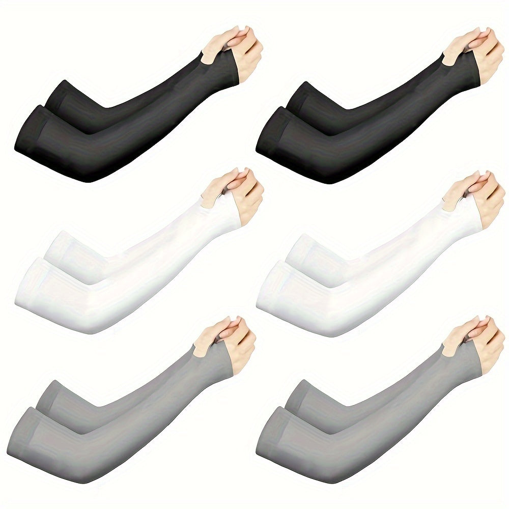 [6pairs Cooling Arm Sleeves Compression] 3pairs/6pairs Arm Sleeves for Kids Arm Sleeves for Boys Girls Sun Protection Cooling Sleeves Youth Sport compression Sleeves Beauty World Shop