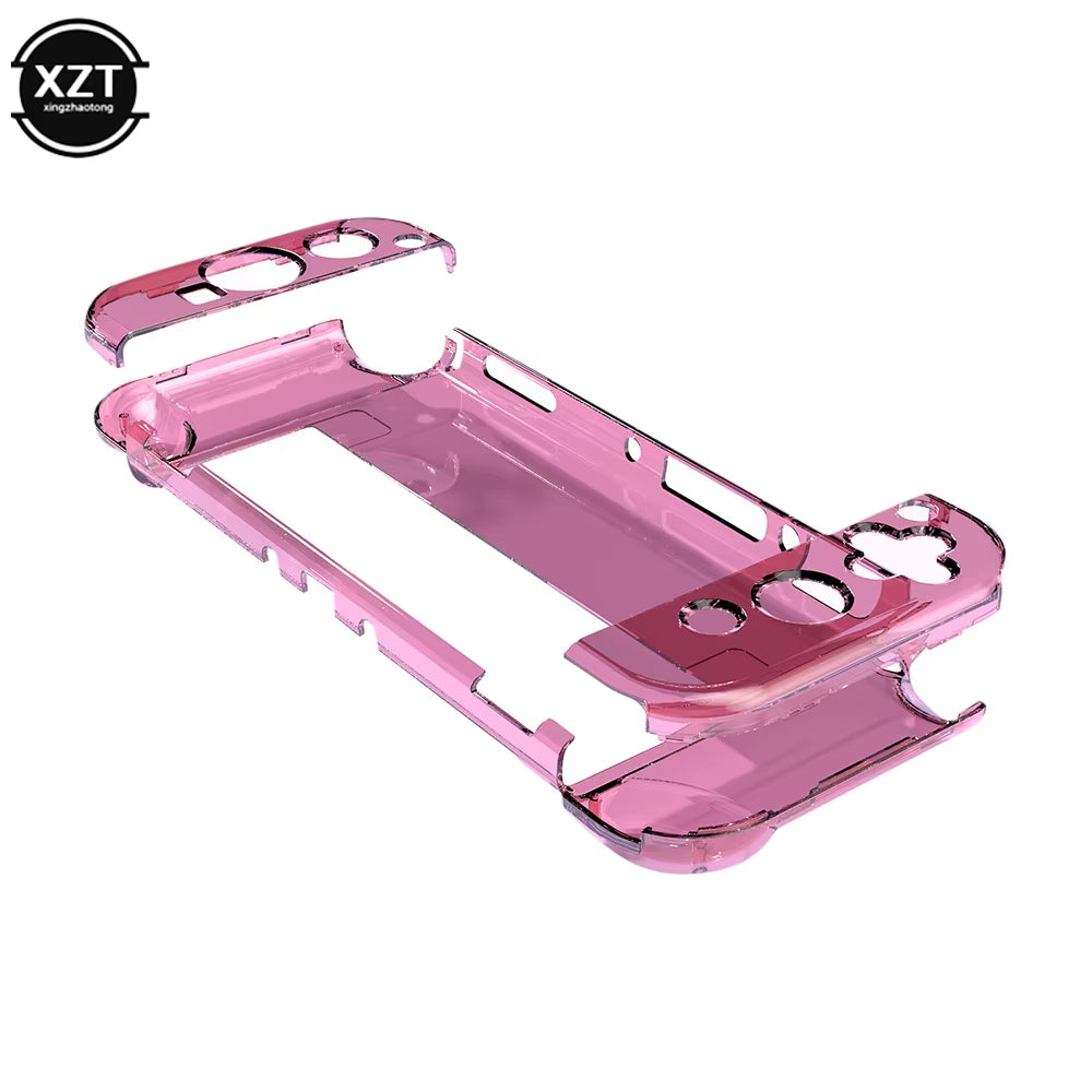Clear Case Crystal Protect Shell for Nintendo Switch OLED Transparent Hard Case Cover Dockable for Switch OLED Console Accessory