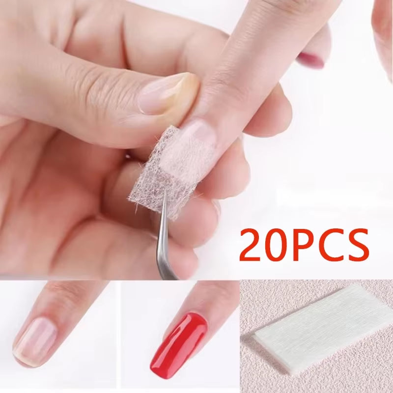 Fiberglass Nail Extension Non-Woven Silks Form Wrap Manicure Build UV Gel Acrylic Nail Extension Glass Fiber Paper