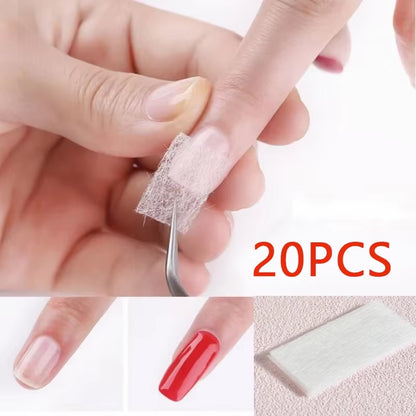 Fiberglass Nail Extension Non-Woven Silks Form Wrap Manicure Build UV Gel Acrylic Nail Extension Glass Fiber Paper