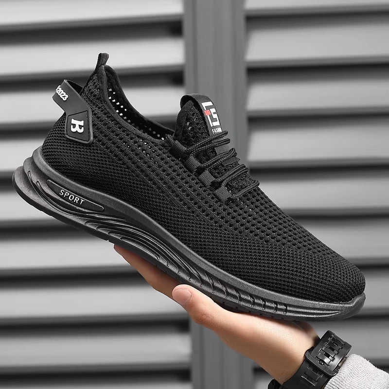 Oulylan Men'S Sneakers Classic Casual Shoes Breathable Mesh Running Sneakers without Laces Lightweight Men Shoes 2025 Summer New